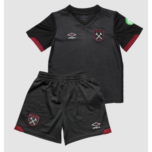 Dětský fotbalový dres West Ham United 2024-25 Venkovní Krátký Rukáv (+ trenýrky)